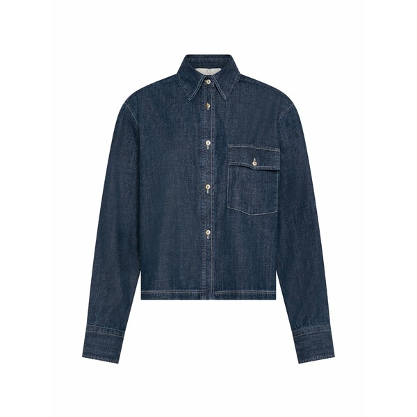 セブンティ レディース シャツ トップス Buttoned pocket shirt Blue｜asty 31,720円