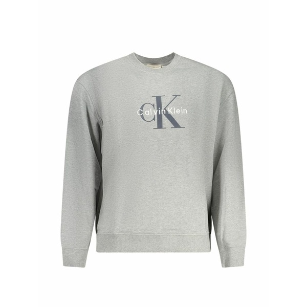 カルバンクライン メンズ パーカー・スウェットシャツ アウター Logo-print sweatshirt Grey