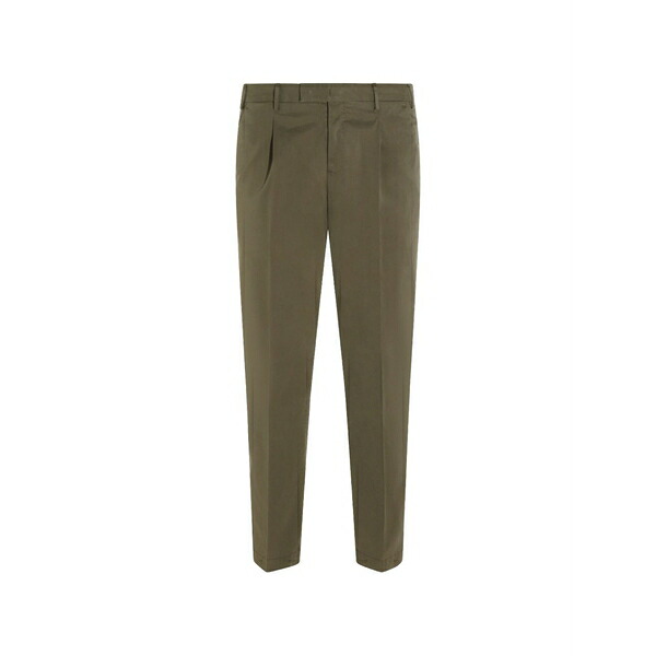 PTトリノ メンズ 心地好いズボン下 ボトムス Edge pleated trousers Green