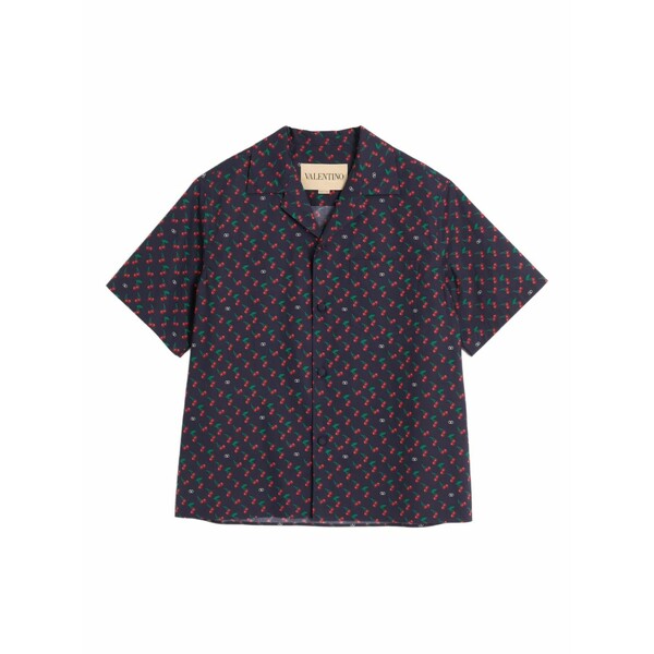 ヴァレンティノ ガラヴァーニ メンズ プルオーバー トップス Floral print relaxed shirt Blue