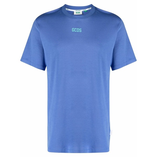 ジーシーディーエス メンズ Tシャツ トップス Logo-print cotton t-shirt Blue｜asty