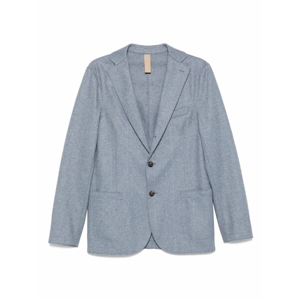 イレブンティ メンズ ジャケット＆ブルゾン アウター Pinstripe two-button blazer Blue