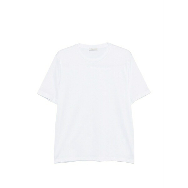 カングラ メンズ Tシャツ トップス Crew-neck t-shirt White|asty