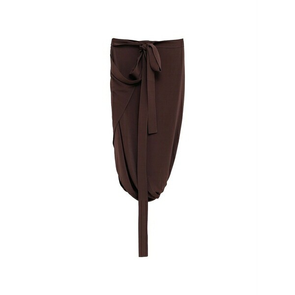 ルメール レディース スコート ボトムス Tie-detail draped MIDI skirt Brown
