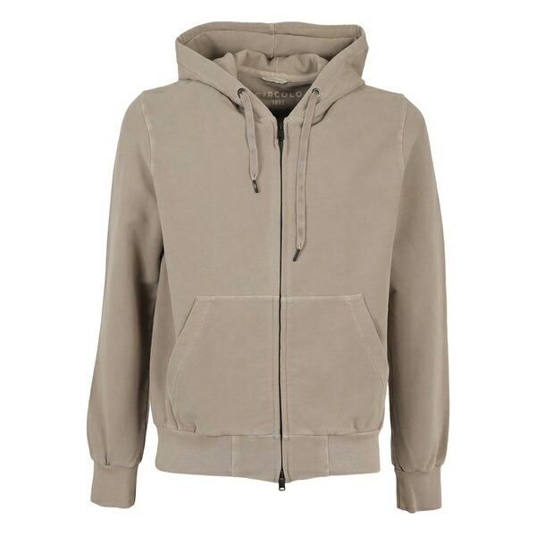 チルコロ1901 メンズ パーカー・スウェットシャツ アウター Zip-up hoodie Neutrals
