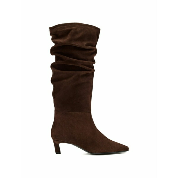 アロハス レディース ブーツ シューズ Kalila ruched pointed boots Brown