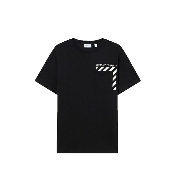 オフホワイト メンズ Tシャツ トップス Graphic-print t-shirt Black｜asty