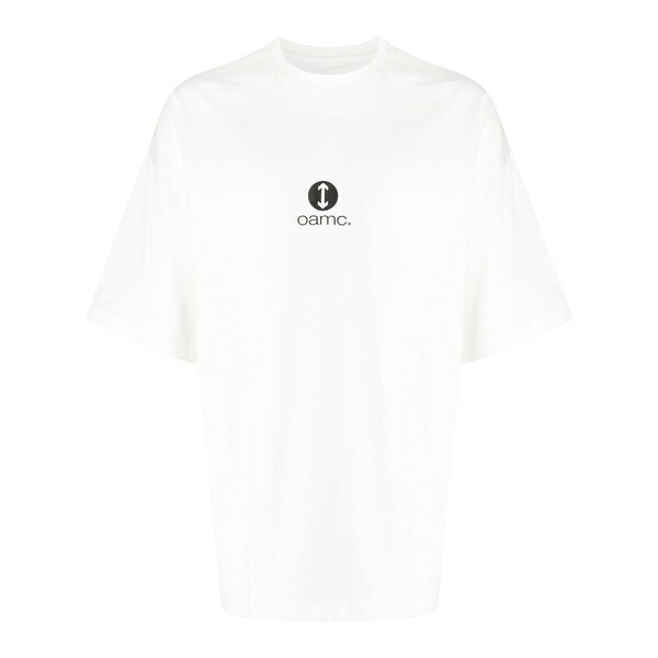 オーエーエムシー メンズ プルオーバー トップス Altitude logo-print cotton t-shirt White