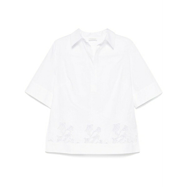 パロッシュ レディース プルオーバー トップス Floral-embroidered blouse White