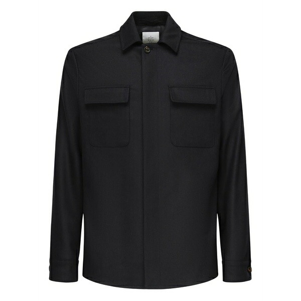 イレブンティ メンズ ジャケット&ブルゾン アウター Double-pocket shirt jacket Blue|asty