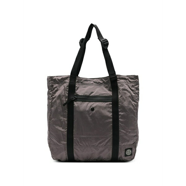ストーンアイランド メンズ トートバッグ 御徒面子 Logo-patch tote bag Grey
