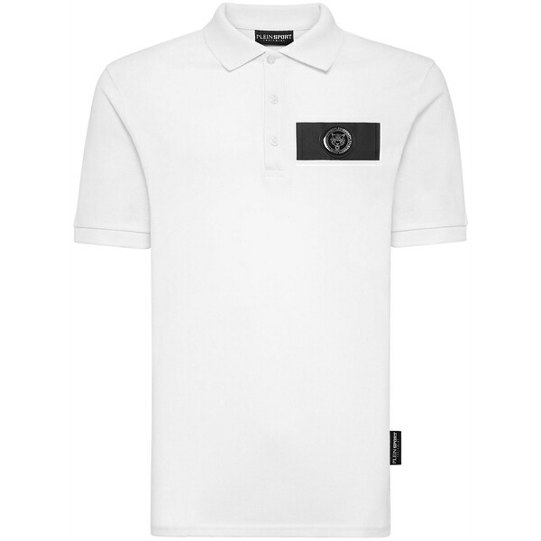 飾り気の無い運動競技 メンズ スポーツシャツ トップス Logo-print cotton polo shirt White