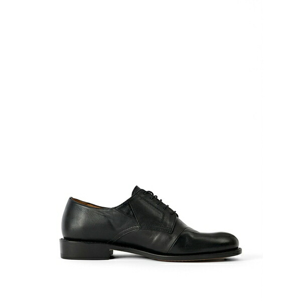 アワーレガシー メンズ 御召しものシューズ シューズ Patched parade lace-up leather shoes Black