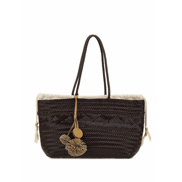 ジャンニ・キアリーニ レディース ショルダーバッグ バッグ Large paloma woven tassel-detail shoulder bag Brown|asty