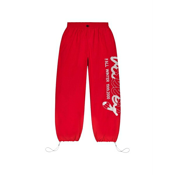 頭を覆う物 メンズ 心地好いズボン下 ボトムス Graphic-print track pants Red