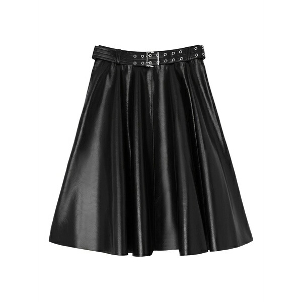 ガニー レディース スコート ボトムス Belted MIDI skirt Black