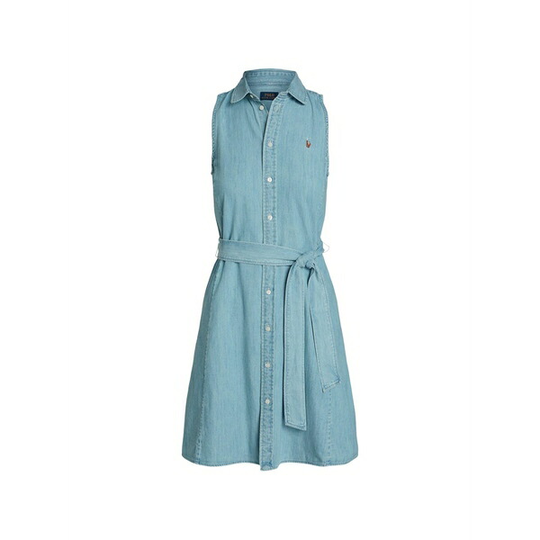 ラルフローレン レディース 衣装 トップス Collared belted mini dress Blue