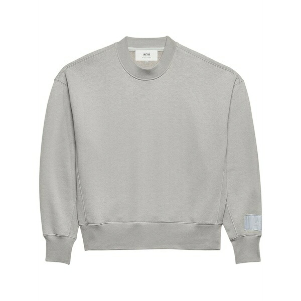 アミ メンズ パーカー・スウェットシャツ アウター Logo-patch sweatshirt Grey