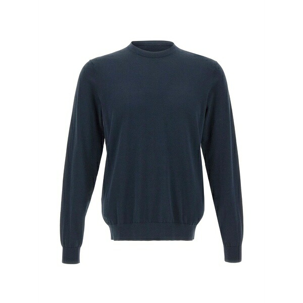 ディクタット メンズ 編み物\u0026プルオーバー アウター Ribbed crew-neck sweater Blue