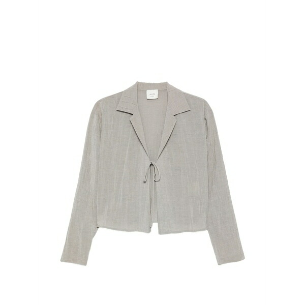 アリジ レディース プルオーバー トップス Crinkle-tie blouse Grey