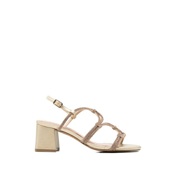 ビビロウ レディース サンダル シューズ Crystal-embellished sandals Gold