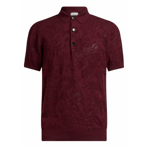 エトロ メンズ スポーツシャツ トップス Cotton polo shirt  Red