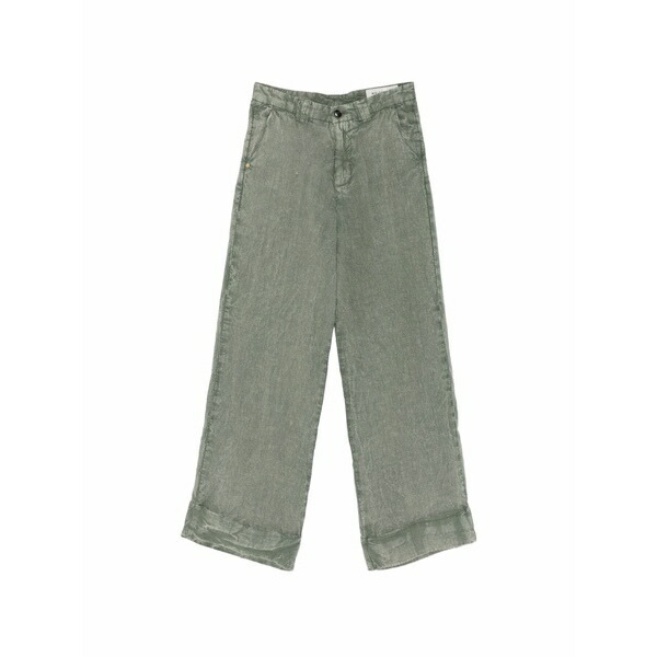 白いこと真砂 レディース 心地好いズボン下 ボトムス Cuffed trousers Grey