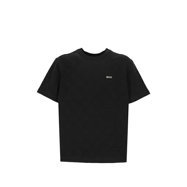 ボス メンズ Tシャツ トップス Logo-print t-shirt Black｜asty