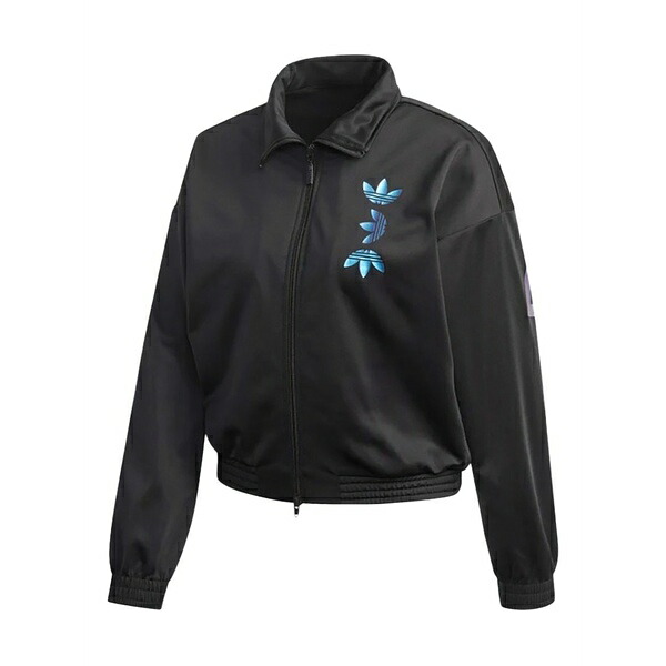 アディダス レディース 編み物\u0026スウェーター アウター Logo-print zip-fastening sweatshirt Black