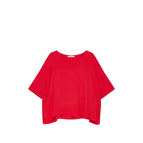マリパルミ レディース プルオーバー トップス Flounce crepe t-shirt Red