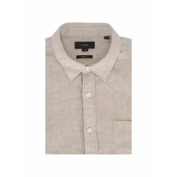 ヴィンス メンズ プルオーバー トップス Teak plaid shirt Neutrals