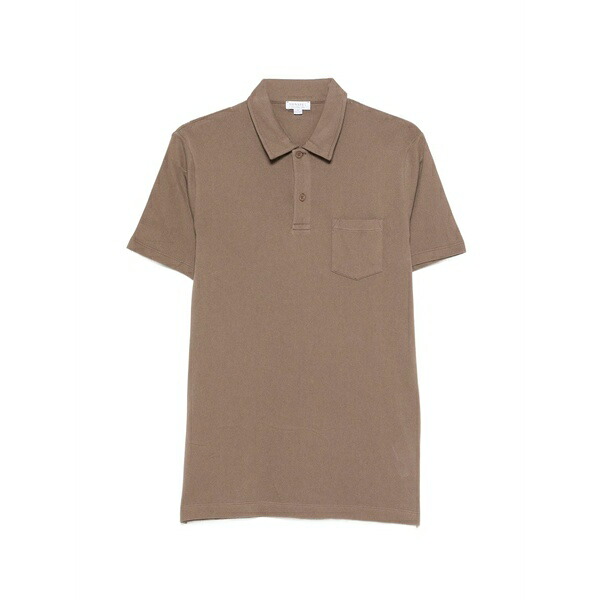 サンスペル メンズ スポーツシャツ トップス Short-sleeve polo shirt Brown