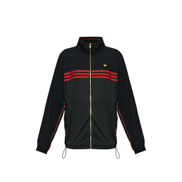 アディダス メンズ パーカー・スウェットシャツ アウター 3-stripes zip-up sweatshirt Black｜asty