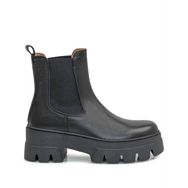 エンネクアドロ レディース ブーツ シューズ Leather chelsea boots Black