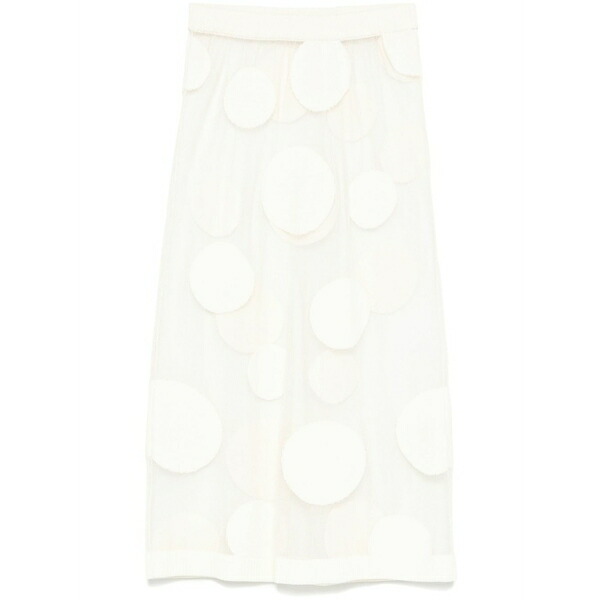 ビクターアンドロルフ レディース スカート ボトムス Polka-dot midi skirt White｜asty
