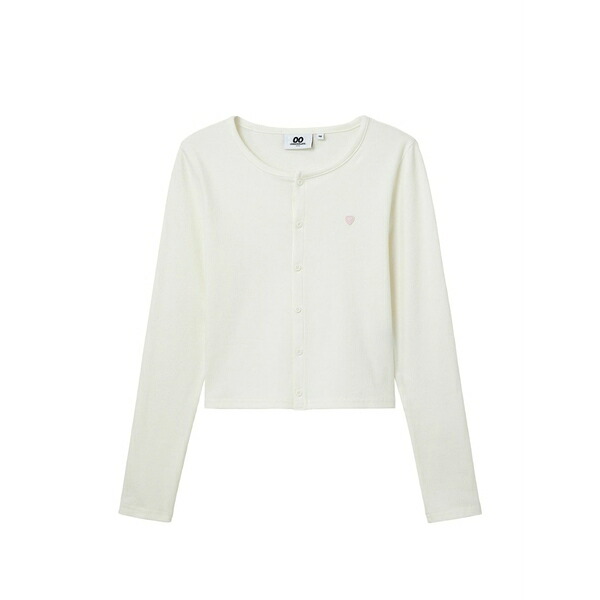 黒茶 レディース ジレー アウター Button ribbed cardigan Neutrals