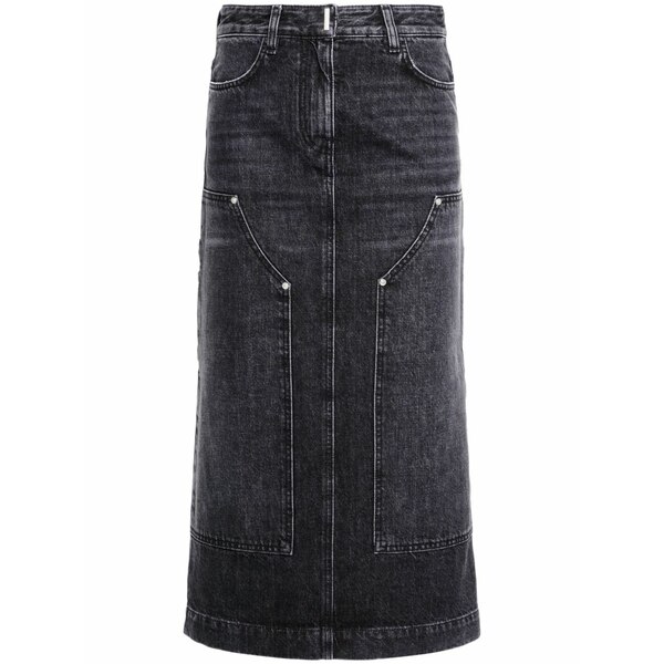 ジバンシー レディース スコート ボトムス High-rise denim MIDI skirt Black