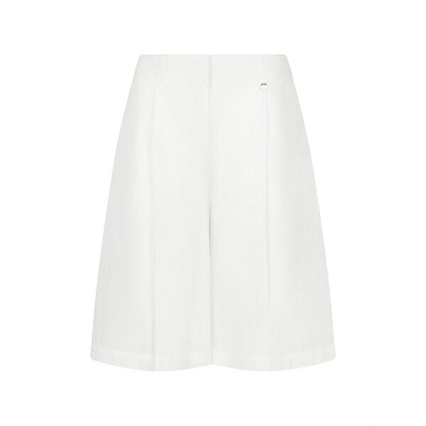 リュージョー レディース 心地好いズボン下 ボトムス Poplin bermuda shorts White