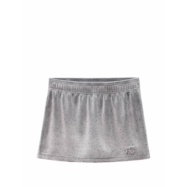 アレキサンダーワン レディース スコート ボトムス Crushed velour mini skort Grey