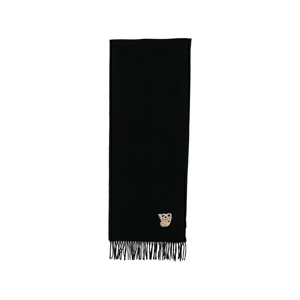 ヴァレンティノ ガラヴァーニ メンズ えり巻き・袈裟・えり巻き 付属物 Monogram fringed scarf Black