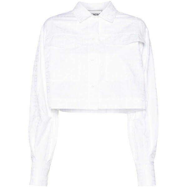 アイスバーグレタス レディース プルオーバー トップス Logo-jacquard cotton shirt White