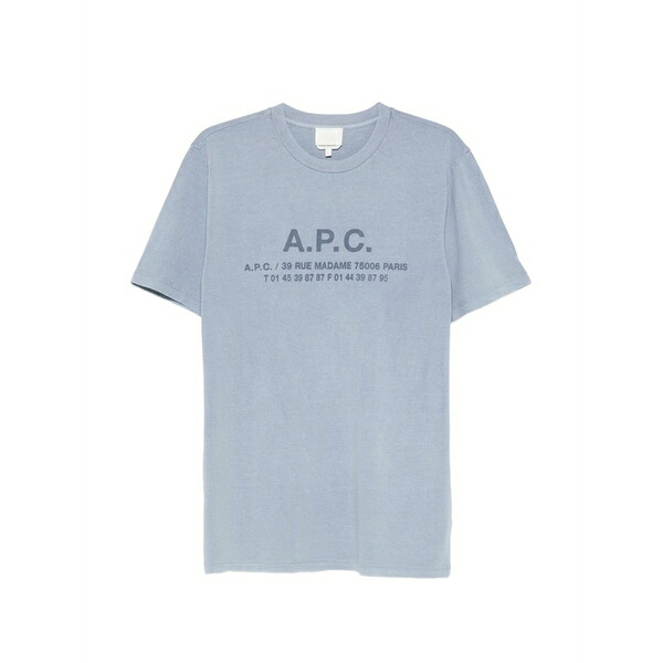 アーペーセー メンズ プルオーバー トップス Logo-print t-shirt Grey