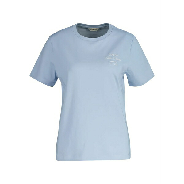 ガント レディース プルオーバー トップス Logo-detail t-shirt Blue