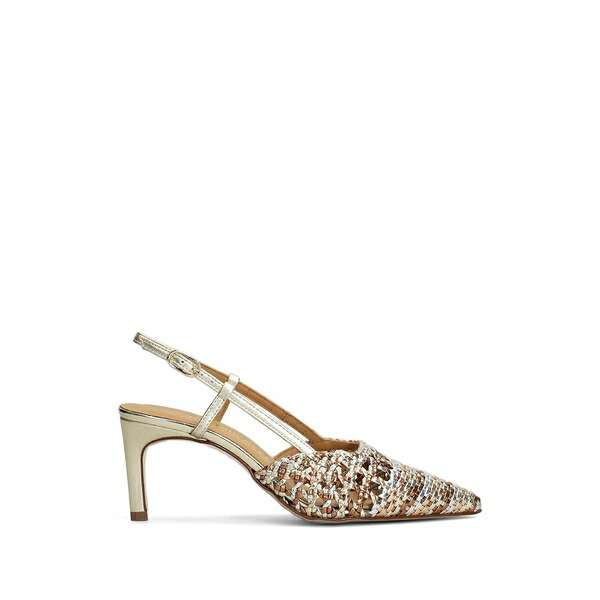 ペドロ ミラレス レディース パンプス シューズ Mantua metallic woven slingback heeled pumps Gold
