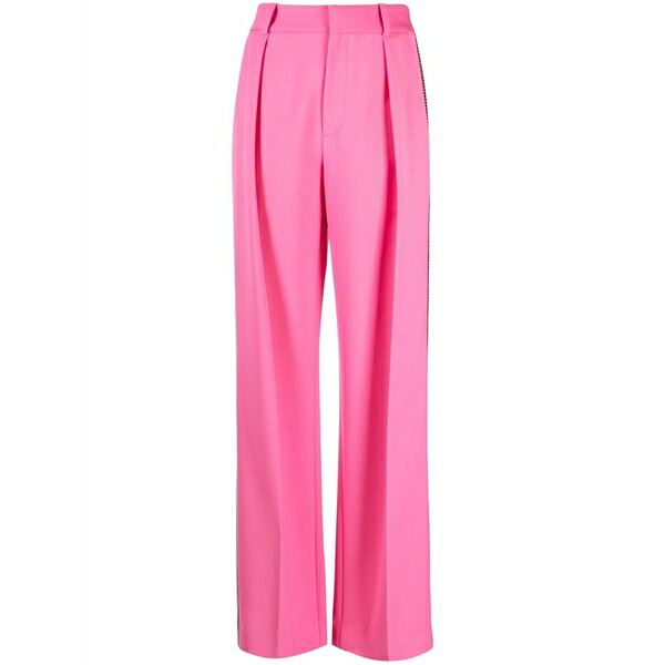 エリア レディース カジュアルパンツ ボトムス Crystal-embellished palazzo trousers Pink