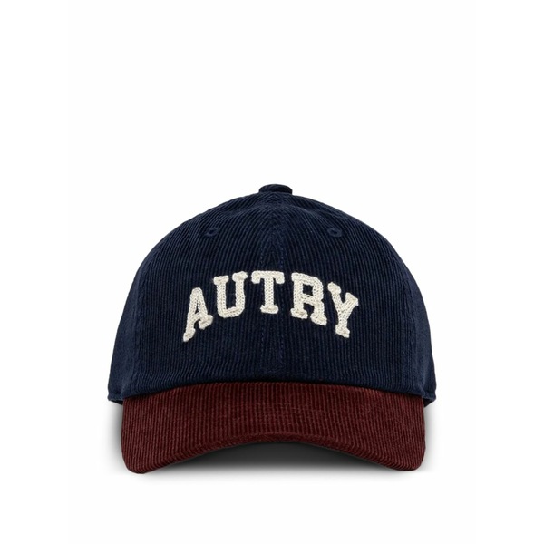 オートリー メンズ 帽子 アクセサリー Corduroy two-tone baseball cap Blue｜asty