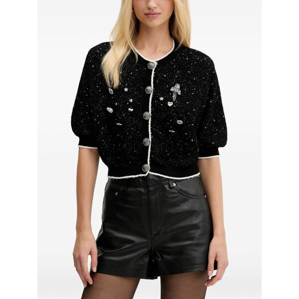 ゲタス レディース カーディガン アウター Stud-embellished cardigan Black｜asty