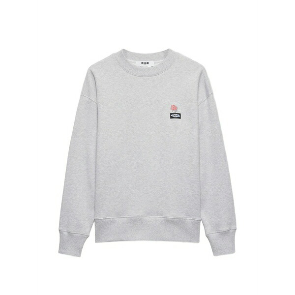 エムエスジイエム メンズ パーカー・スウェットシャツ アウター Logo embroidered sweatshirt Grey