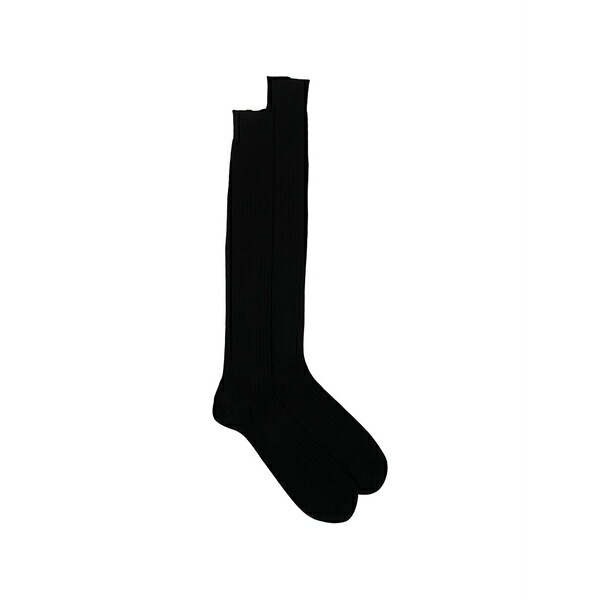 ゼニア メンズ ソックス アンダー御召しもの Logo-print socks Black