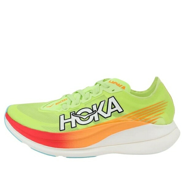 HOKA ONE ONE ホカオネオネ メンズ スニーカー 【HOKA ONE ONE Rocket X 2 'Lettuce Solar Flare' 1127927-LCS】 サイズ US_6(24.0cm)|asty